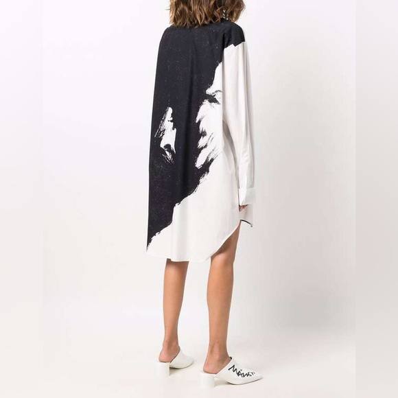 MM6 Maison Margiela White Reversed Short Dress - Picture 2 of 5